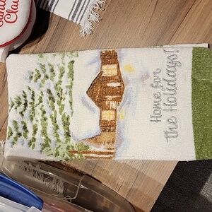 Home for the holidays kitchen towel